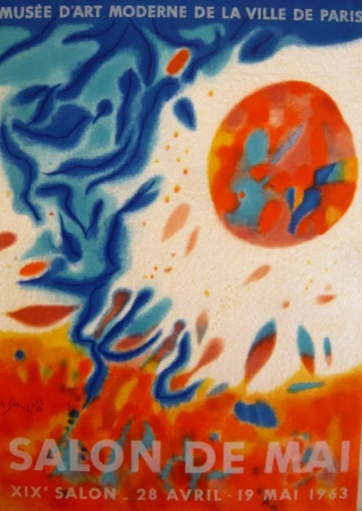 Litografía Singier - Affiche exposition Musée d'art moderne