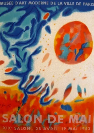 Litografía Singier - Affiche exposition Musée d'art moderne