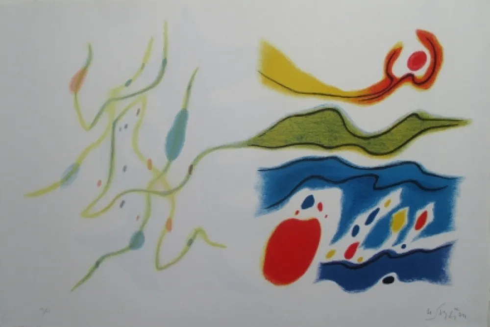 Litografía Singier - Blason du corps blessé