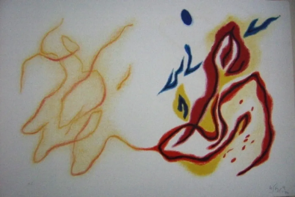 Litografía Singier - Blason du corps blessé