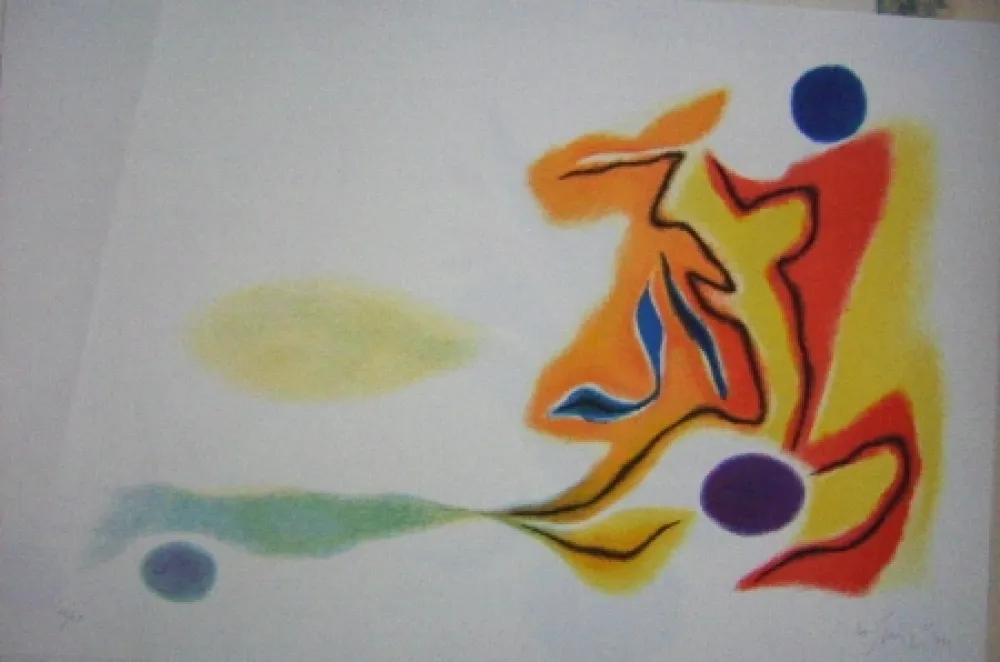 Litografía Singier - Blason du corps blessé