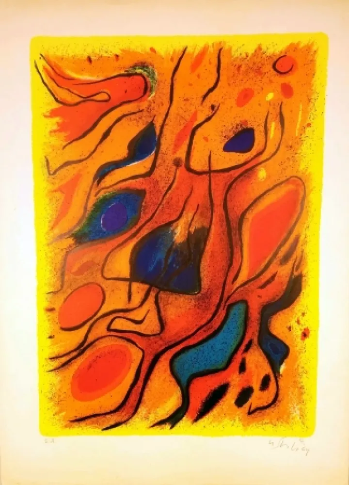 Litografía Singier - Composition