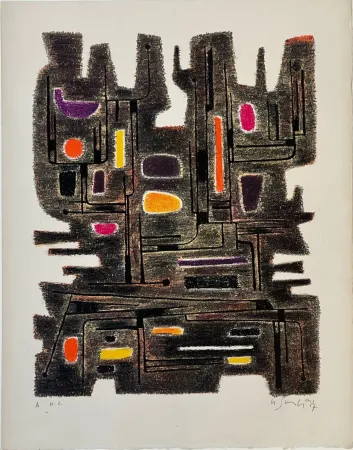 Litografía Singier - L'Ancêtre 