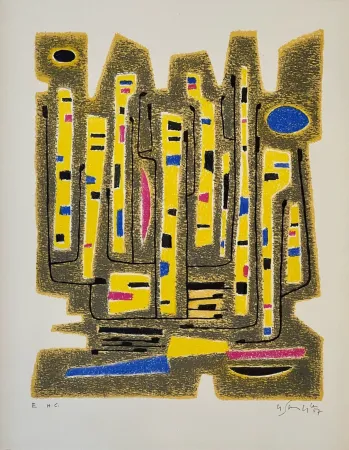 Litografía Singier - Le Contrapunctor de Buxtehude 