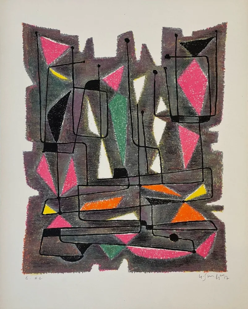 Litografía Singier - Le Fureur de Nicolas de Bocagne 