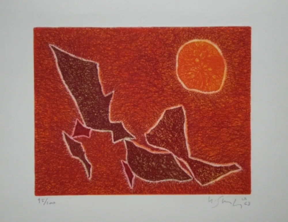 Aguafuerte Y Aguatinta Singier - Migration Solaire