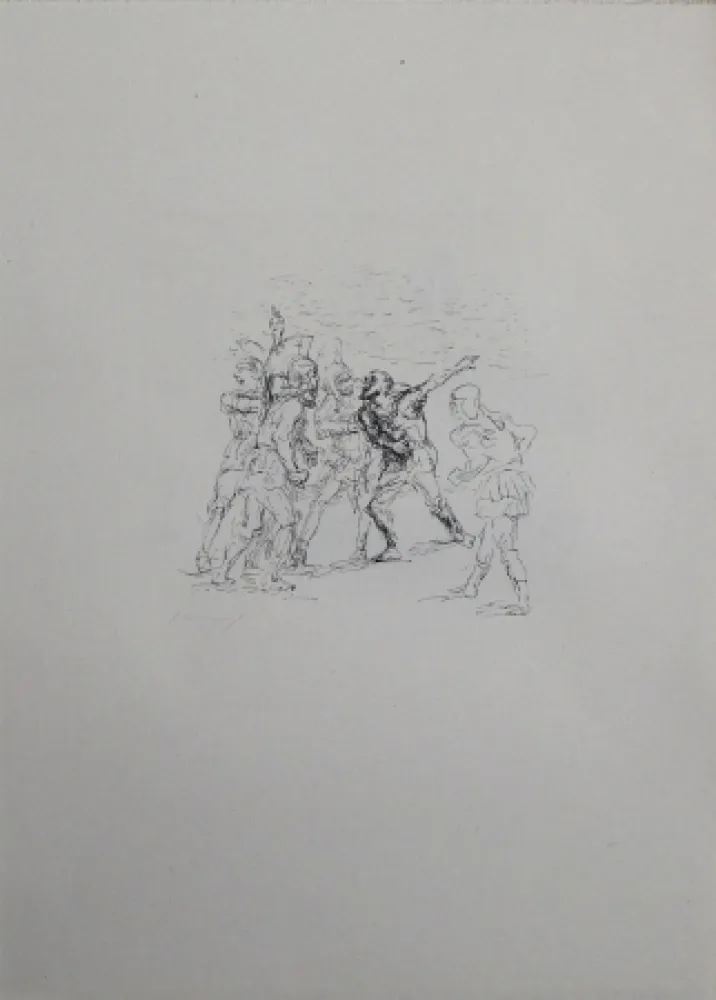 Litografía Slevogt - Der verwundete Hellene