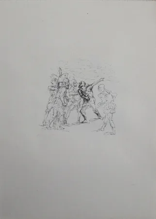 Litografía Slevogt - Der verwundete Hellene