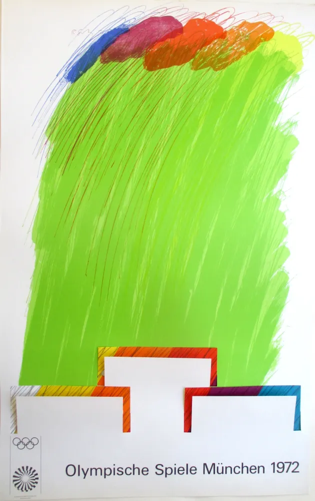 Litografía Smith - OL 1972, original colourlithograph on a double sheets with cut-outs