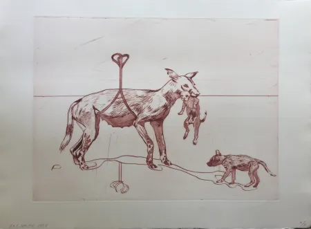 Aguafuerte Y Aguatinta Smith - Perros de piedra I C