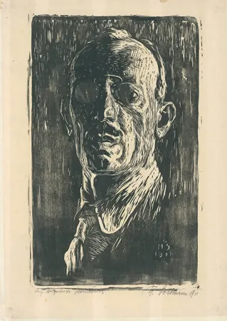 Grabado En Madera Soltmann - Selbstbildnis