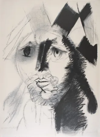 Litografía Somville - Arlequin - NOIR