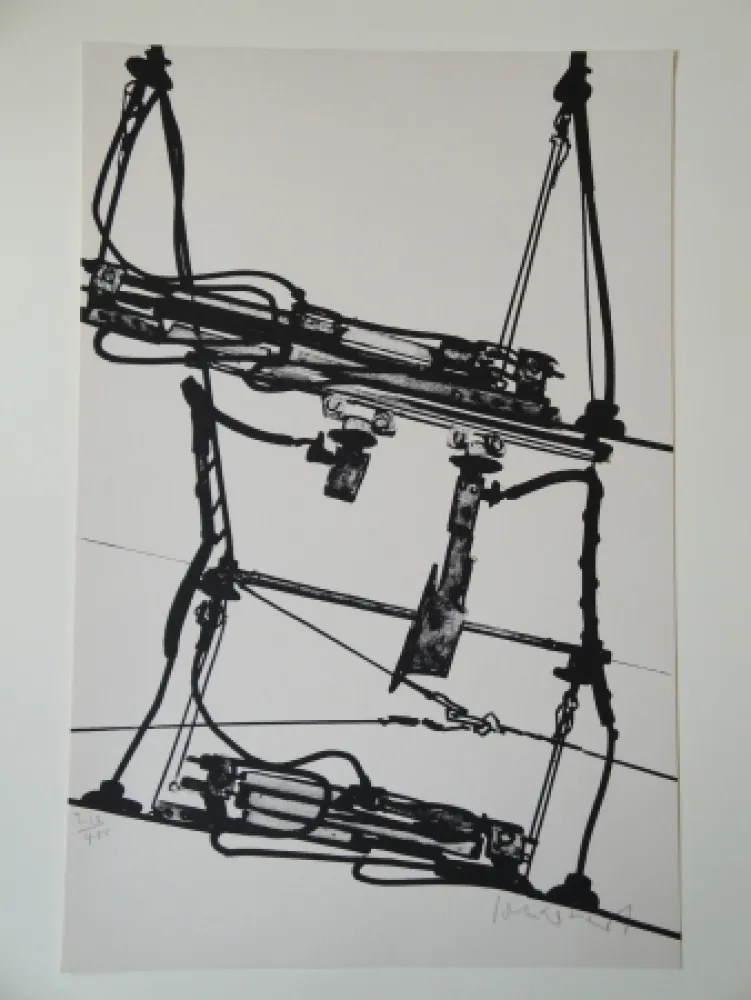 Litografía Sonderborg - Tram de Bâle