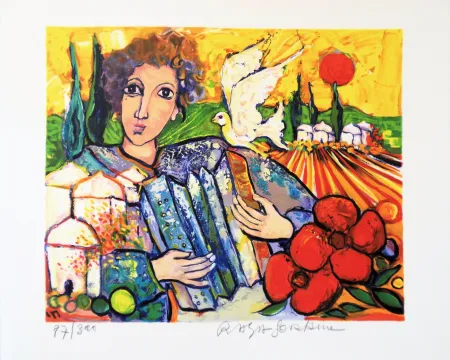 Litografía Sorkine - Colombe de la Paix