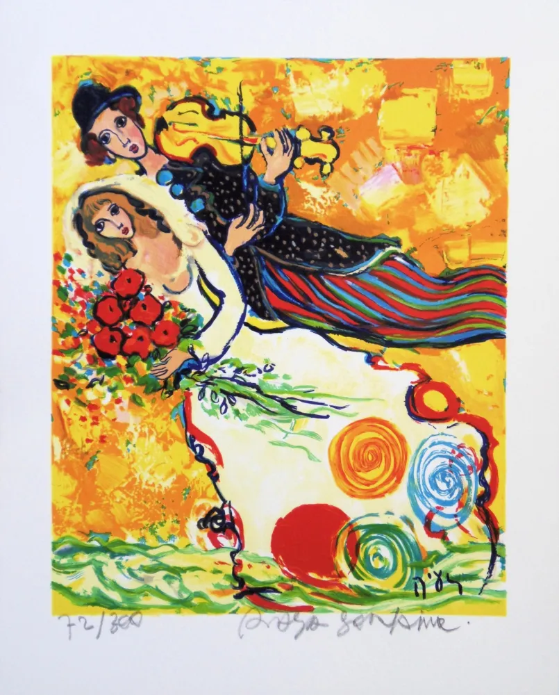 Litografía Sorkine -  Mariage au violon