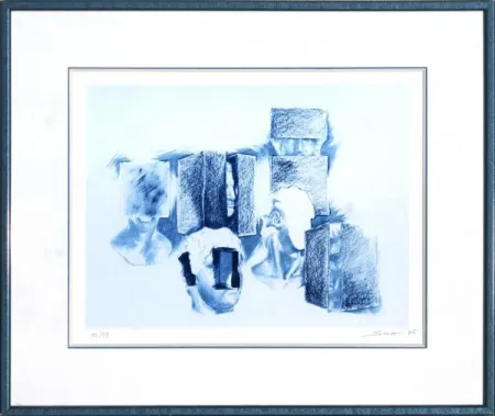 Litografía Sosno - Etude tete au carré