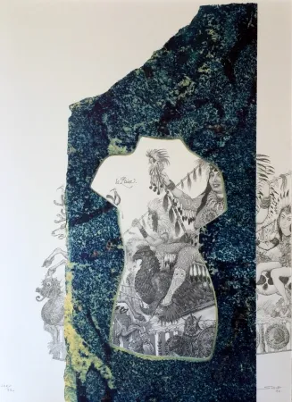 Litografía Sosno - La liberté Carnaval de Nice