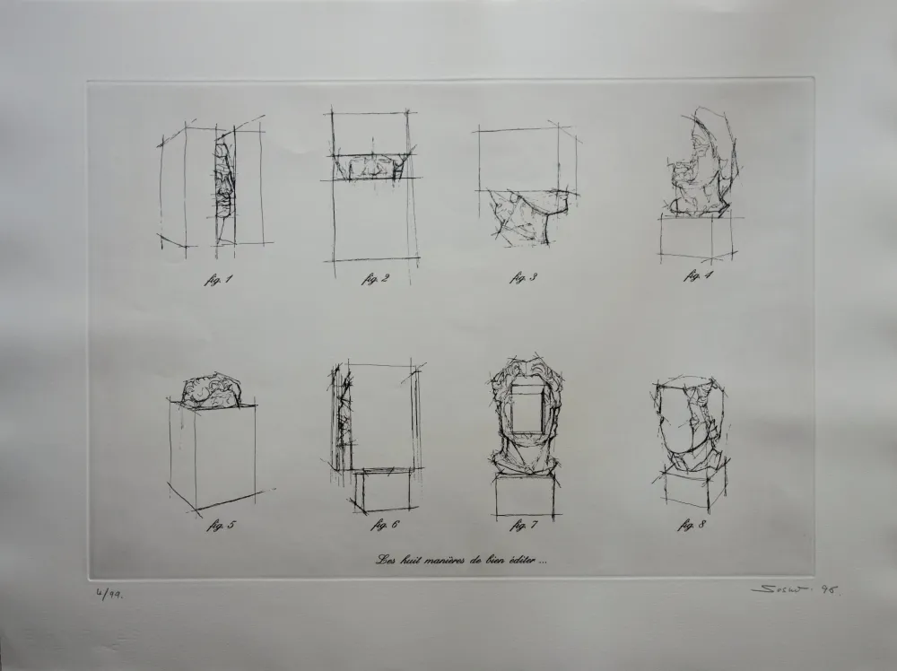 Grabado Sosno - Nice : Etude de Sculptures (Polygone)