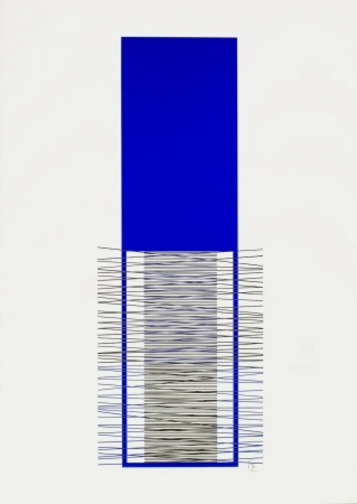 Serigrafía Soto - Caroni (Blue) 