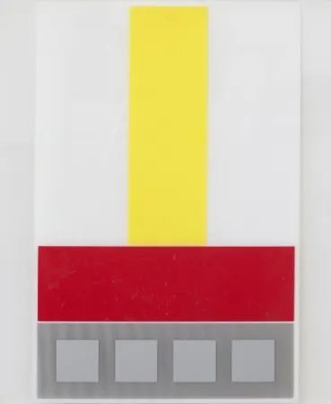 Múltiple Soto - Composicion en Amarillo Blanco y Rojo