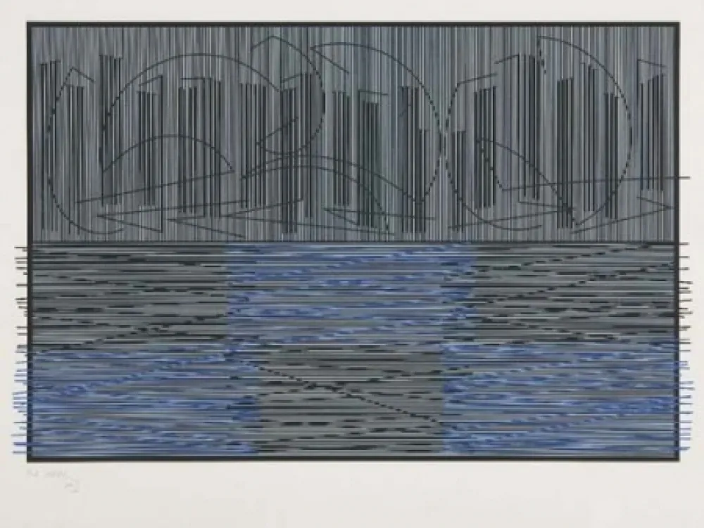 Serigrafía Soto - Escritura compuesta, 1974