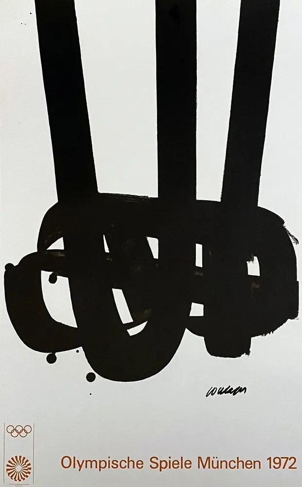 Litografía Soulages - Affiche litho pour les JO