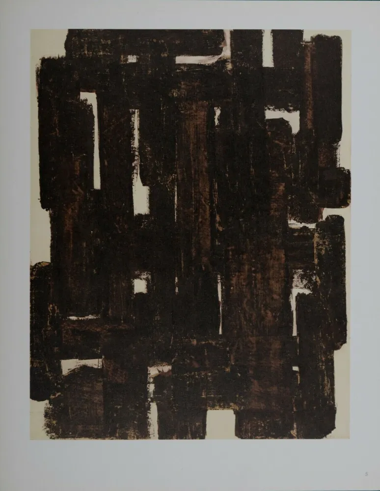 Litografía Soulages (After) - Composition #7, 1962