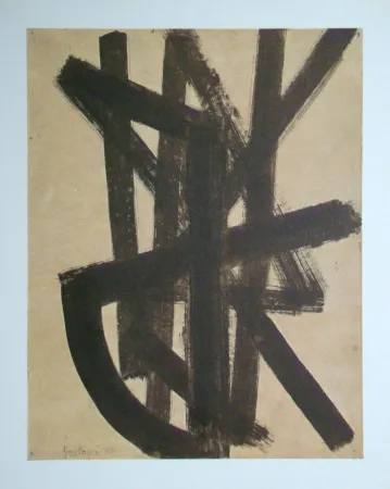 Litografía Soulages (After) - Peinture sur papier - 1948