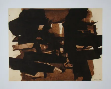 Litografía Soulages (After) - Peinture sur papier - 1960