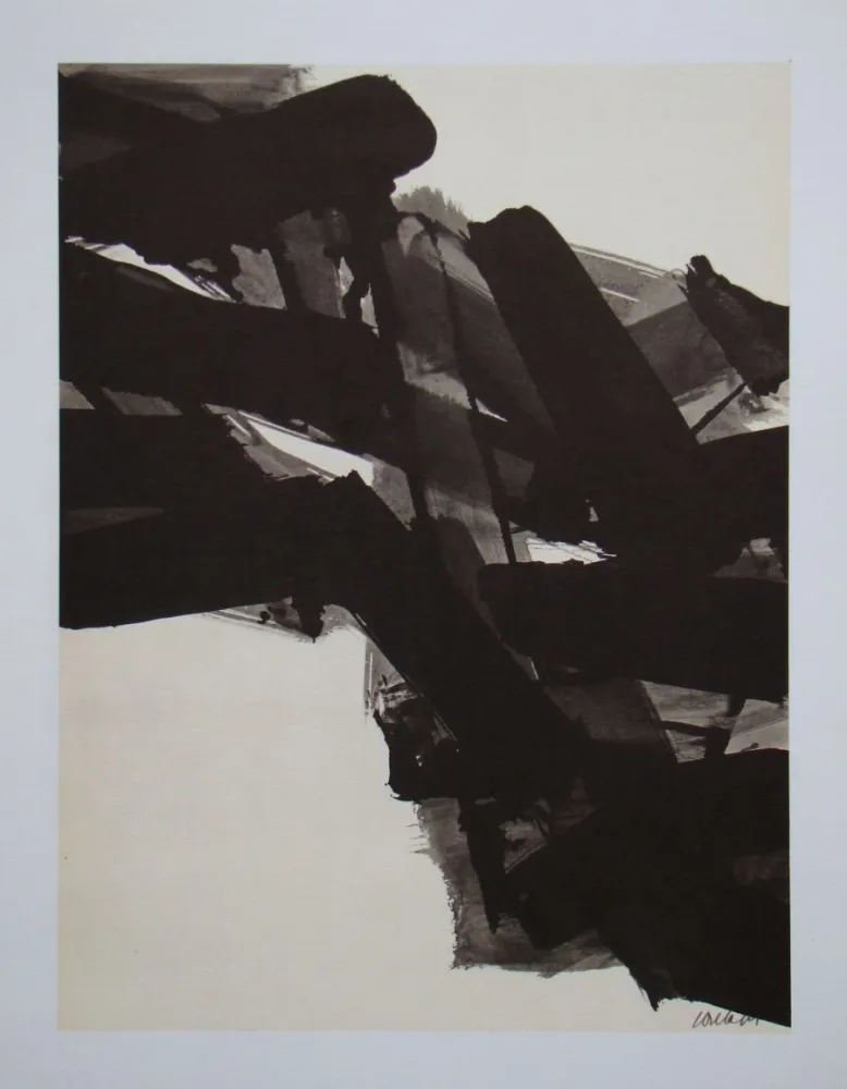 Litografía Soulages (After) - Peinture sur papier - 1961