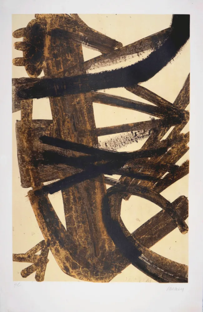 Litografía Soulages - Antagonismes, 1960 - Hand-signed!
