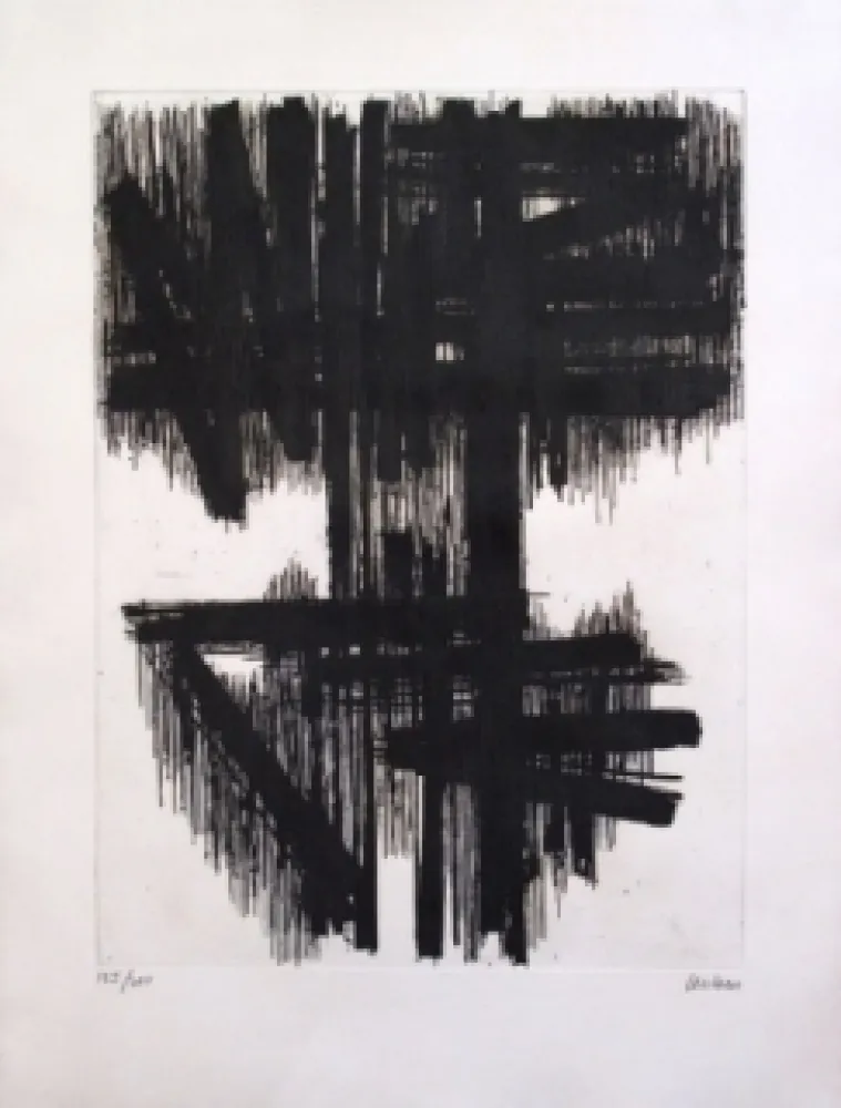Aguafuerte Soulages - Eau forte n° 6
