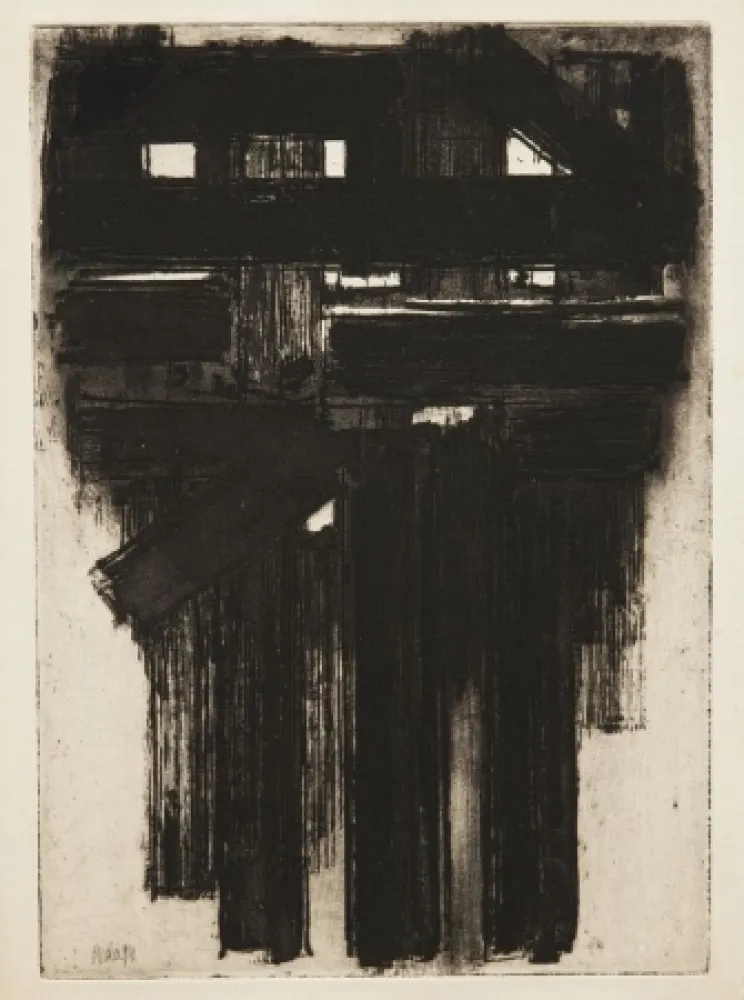 Aguafuerte Soulages - Eau-forte n° III