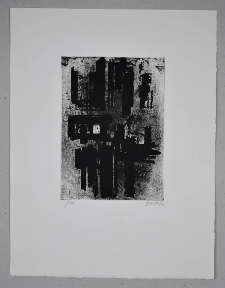 Aguafuerte Soulages - Eau-forte n°IV