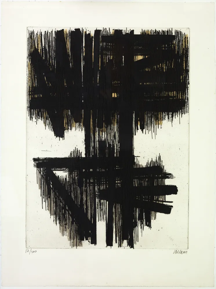 Aguafuerte Soulages - Eau forte originale 6