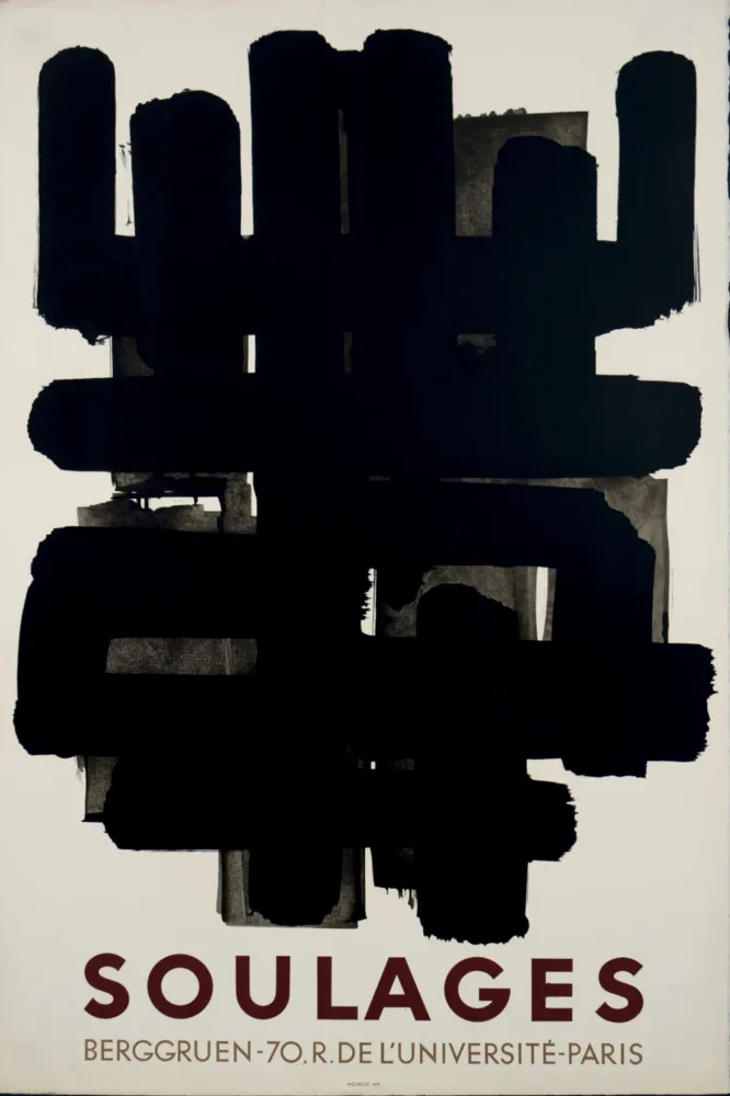 Litografía Soulages - Galerie Berggruen, 1958 - Deluxe edition!