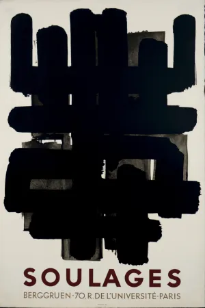 Litografía Soulages - Galerie Berggruen, 1958 - Deluxe edition!