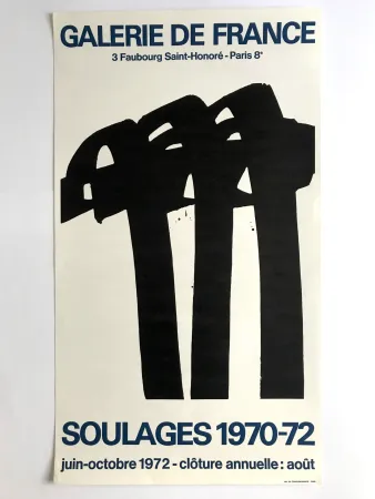 Cartel Soulages - Galerie de France