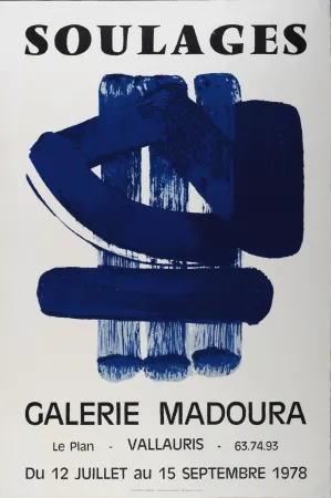 Litografía Soulages - Galerie Madoura 1978 - Very scarce!