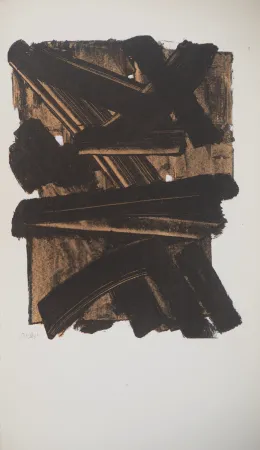 Litografía Soulages - Gouache 13