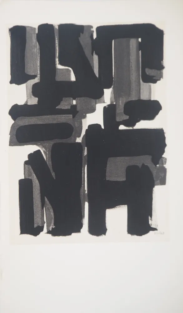 Litografía Soulages - Gouache 9