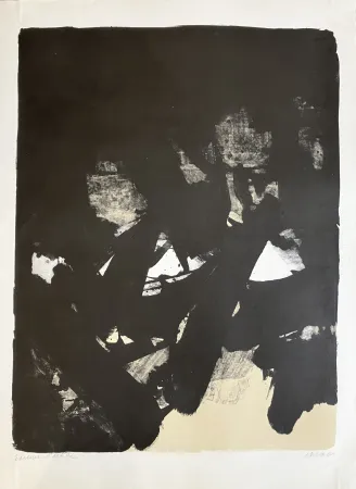 Litografía Soulages - Lithographie 13, 1964. 