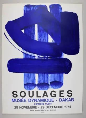 Litografía Soulages - LITHOGRAPHIE D'AFFICHE DAKAR