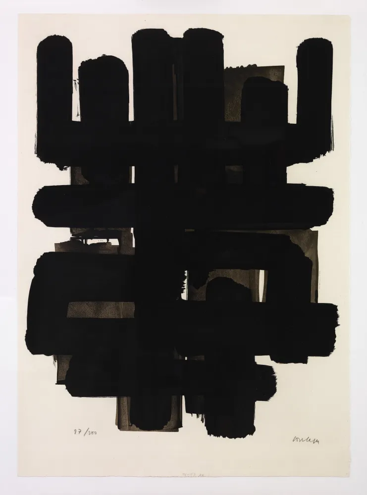 Litografía Soulages - Lithographie III