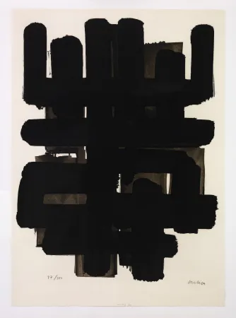 Litografía Soulages - Lithographie III