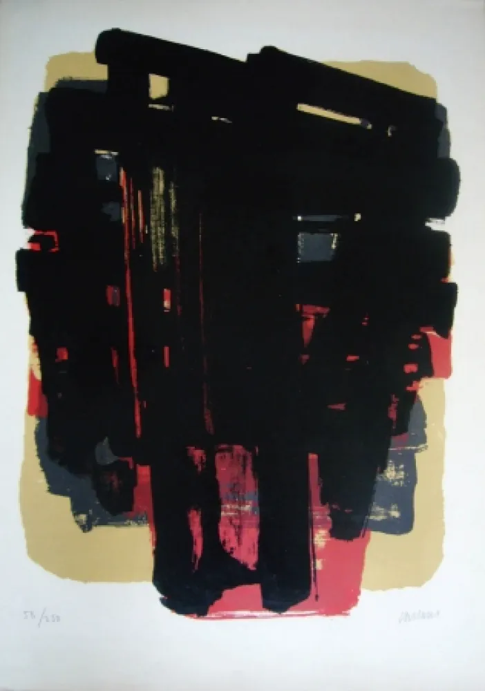 Litografía Soulages - Lithographie n° 8