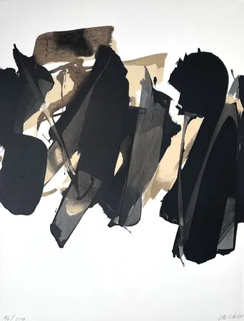Litografía Soulages - Lithographie n°14 
