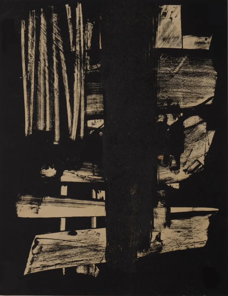 Litografía Soulages - Lithographie N°9