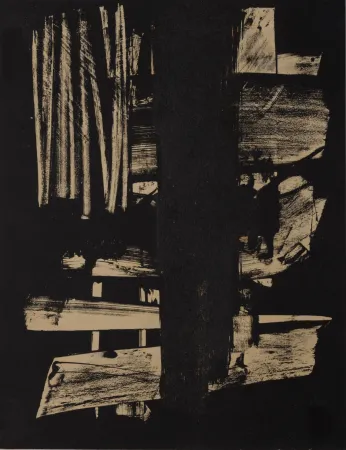 Litografía Soulages - Lithographie N°9