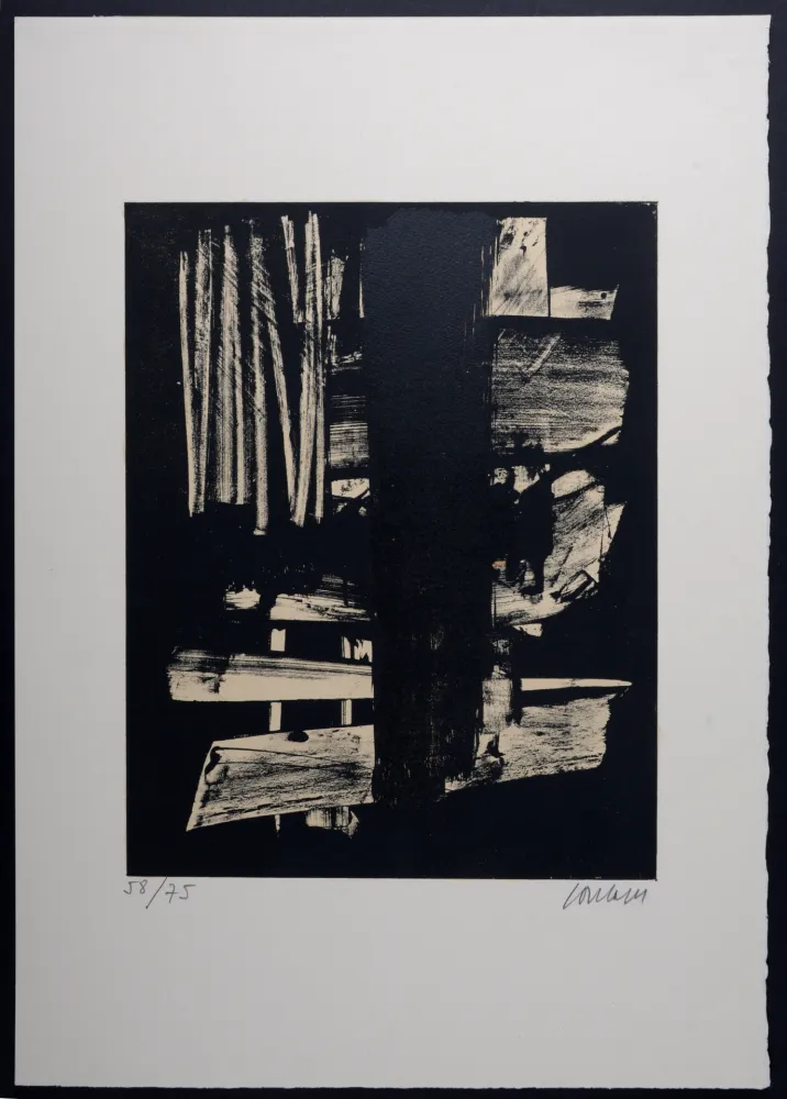 Litografía Soulages - Lithographie N°9 